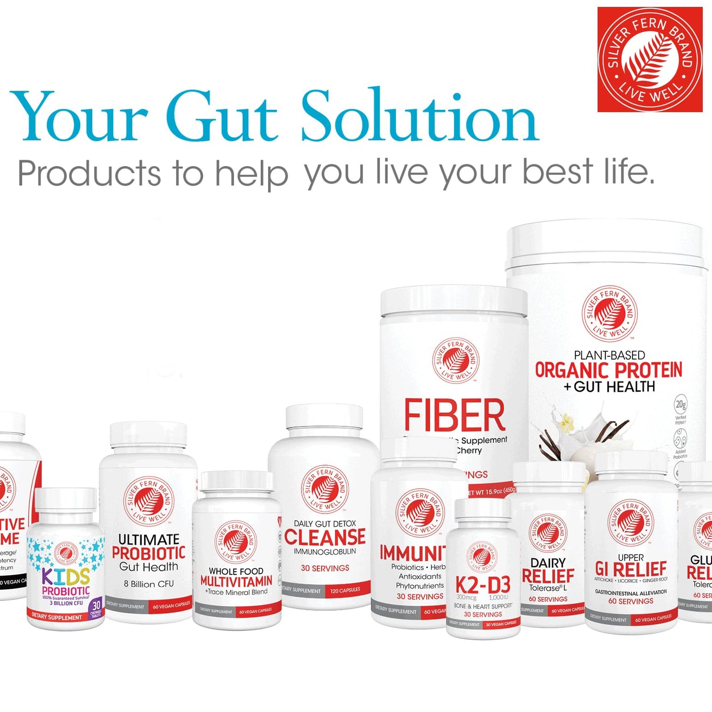 Silver Fern Ultimate Clean-Up Kit – Mild Issues, 30-Day Supply, Gluten & Dairy Free, Made in USA