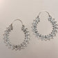 Sunray Mandala Brass/Silver Hoops – Bold Bohemian Circle Earrings.