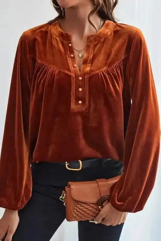 Elegant Skobeloff Beaded Velvet Blouse for Sophistication