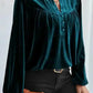 Elegant Skobeloff Beaded Velvet Blouse for Sophistication
