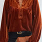 Elegant Skobeloff Beaded Velvet Blouse for Sophistication