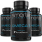 SmarterVitamins Omega-3 3-Pack: Berry Flavor Burpless Softgels, 2000mg DHA EPA (AlaskOmega)