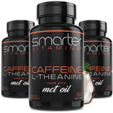 SmarterVitamins 3-Pack Caffeine Pills with L-Theanine & MCT Oil | Extended-Release Energy & Focus