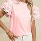 Mint Green Layered Cap Sleeve Blouse
