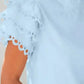 Mint Green Layered Cap Sleeve Blouse
