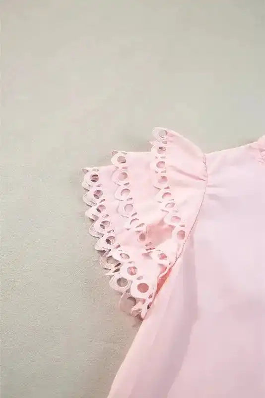 Mint Green Layered Cap Sleeve Blouse
