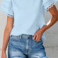 Mint Green Layered Cap Sleeve Blouse