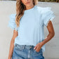 Mint Green Layered Cap Sleeve Blouse