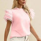 Mint Green Layered Cap Sleeve Blouse