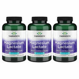 Swanson Magnesium Lactate – Gentle Lactate Magnesium for Muscle & Bone Support | 3 Pack