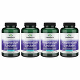 Swanson Magnesium Lactate - Lactose-Free Magnesium with Gentle Absorption | 4-Pack (480 capsules)