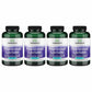 Swanson Magnesium Lactate - Lactose-Free Magnesium with Gentle Absorption | 4-Pack (480 capsules)