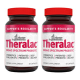 Theralac Master Supplements – 2-Pack Multi-Strain Probiotic for Gut Health, Gluten Free, 60 Servings