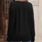 Therese - Stylish and Comfortable Plain Colour V-Neck Top with Buttons