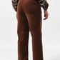 Tim Baby Cord Straight Cut Trousers - Mole
