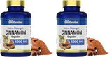 tnvitamins Cinnamon Capsules 4000 mg Equivalent – Cassia & Ceylon Blend, USA Made, 2-Pack