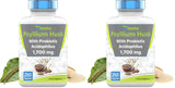 tnvitamins Psyllium Husk Capsules 1700mg | Probiotic Acidophilus | Digestive Fiber (2-Pack)