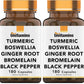 tnvitamins Turmeric & Boswellia Complex (180 Capsules) – Ginger Root, Bromelain & Black Pepper | Joint-Ease Formula | USA Made (Pack of 2)