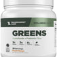 Transparent Labs Prebiotic Greens - Peach Mango, 30 Servings | Organic Spirulina, Chloerra, Acacia & Green Banana
