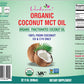 Verdana USDA Certified Organic Coconut MCT Oil – Fractionated Coconut Oil, No Palm Kernel Used, Kosher, Non-GMO, Food Grade – 1 Gallon