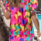 Multi Colour Ruffle Sleeve Blouse