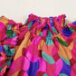 Multi Colour Ruffle Sleeve Blouse