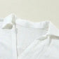 White Crinkled Lace Blouse - Linen