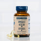 Wiley's Finest Wild Alaskan Fish Oil Vitamin K2 & D3 Softgels - 500mg EPA/DHA | 120 Servings