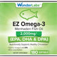 Wonder Laboratories EZ Omega-3 Atlantic Menhaden – 2000 mg, Burpless, USA Made, 180 Softgels