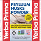 Yerba Prima Psyllium Husks Powder - 4 x 12 oz Pack (New Label) - Natural Fiber for Regularity & Gut Health