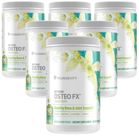 Youngevity Beyond Osteo FX - Tropical Vanilla | Bone Health Multi-Vitamin Powder (6 Canisters)