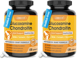 ZEBORA Glucosamine Chondroitin MSM + Turmeric & Boswellia – Joint Support Supplement, 120 Capsules (Pack of 2)