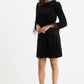 Louche Celie Zebra Devore Feather Trimmed Mini Dress Black