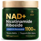 ZenUP NAD+ Supplement | 1100mg Liposomal NR with Resveratrol & Quercetin | Energy & Skin Support | 120 Caps