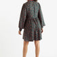 Louche Zura Mushroom Magic Print Long Sleeve Mini Dress