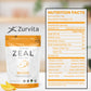 Zurvita Zeal for Life Wellness Drink Mix – Mango Flavor, Gluten-Free & Vegan (30 Servings, 420g)