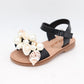 Skye Girls Kids Pearl Ankle Strap Sandals Black