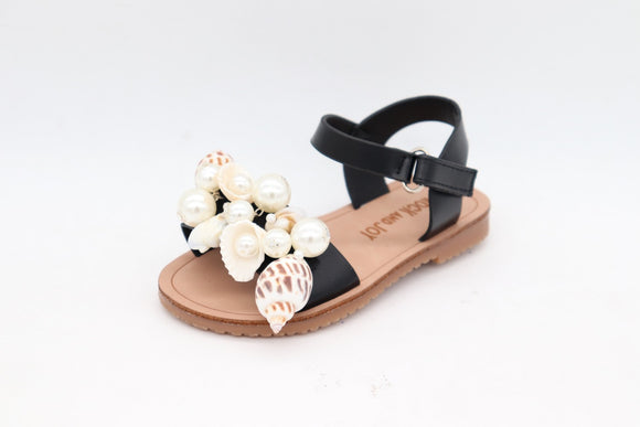 Skye Girls Kids Pearl Ankle Strap Sandals Black