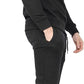 Mens Plain Crew Neck Fleece Slim Fit Tracksuit Black