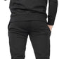 Mens Plain Crew Neck Fleece Slim Fit Tracksuit Black