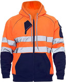 James Mens High Visibility Jacket High Vis Hoodie Hooded Top Orange