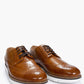 Brad Mens Formal Brogue Faux Leather Contrast Sole Lace Up Shoe Tan