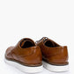 Brad Mens Formal Brogue Faux Leather Contrast Sole Lace Up Shoe Tan