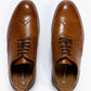 Brad Mens Formal Brogue Faux Leather Contrast Sole Lace Up Shoe Tan
