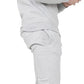 Mens Plain Crew Neck Fleece Slim Fit Tracksuit Grey