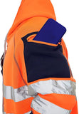 James Mens High Visibility Jacket High Vis Hoodie Hooded Top Orange