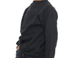 Boys Girls School Classic Sweater Kids Plain Fleece Longe Sleeve Sweatshirt Jumper Black
