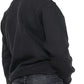 Boys Girls School Classic Sweater Kids Plain Fleece Longe Sleeve Sweatshirt Jumper Black