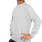 Boys Girls School Classic Sweater Kids Plain Fleece Longe Sleeve Sweatshirt Jumper Grey