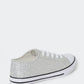 Marisa Ladies Glittery Canvas Sneakers Trainers Silver